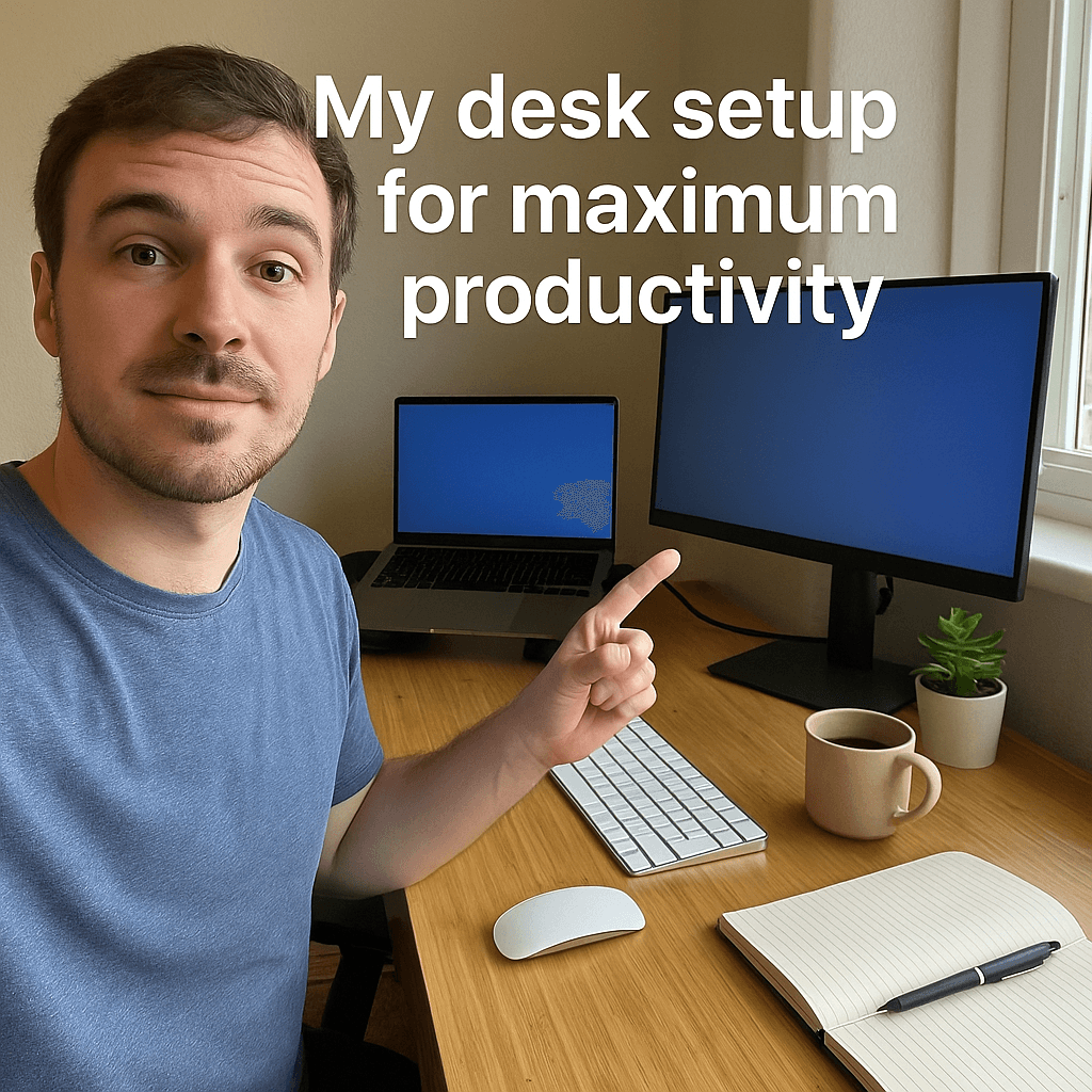 My desk setup for maximum productivity ✨